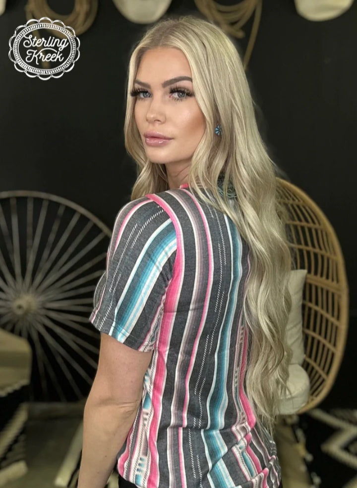 Serape City Heart Top