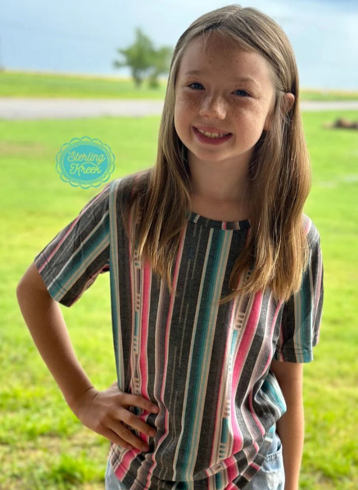 Kids' Serape City Heart Top