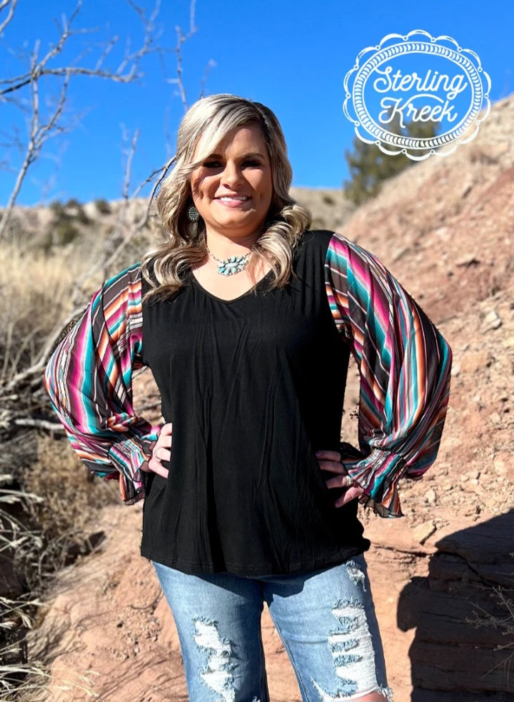 Blessed Mess Bubble Sleeve Top