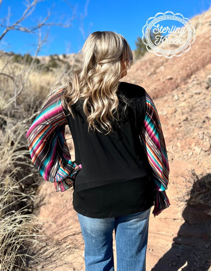 Blessed Mess Bubble Sleeve Top