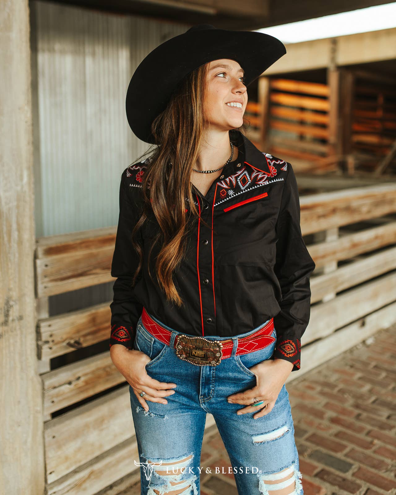 Western Yoke Pearl Snap Button Up