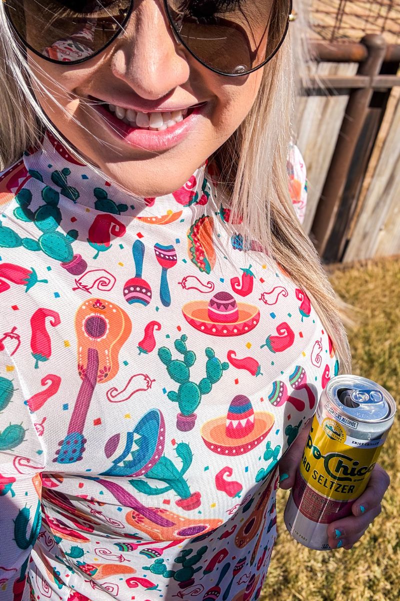 Time To Fiesta Mesh Top