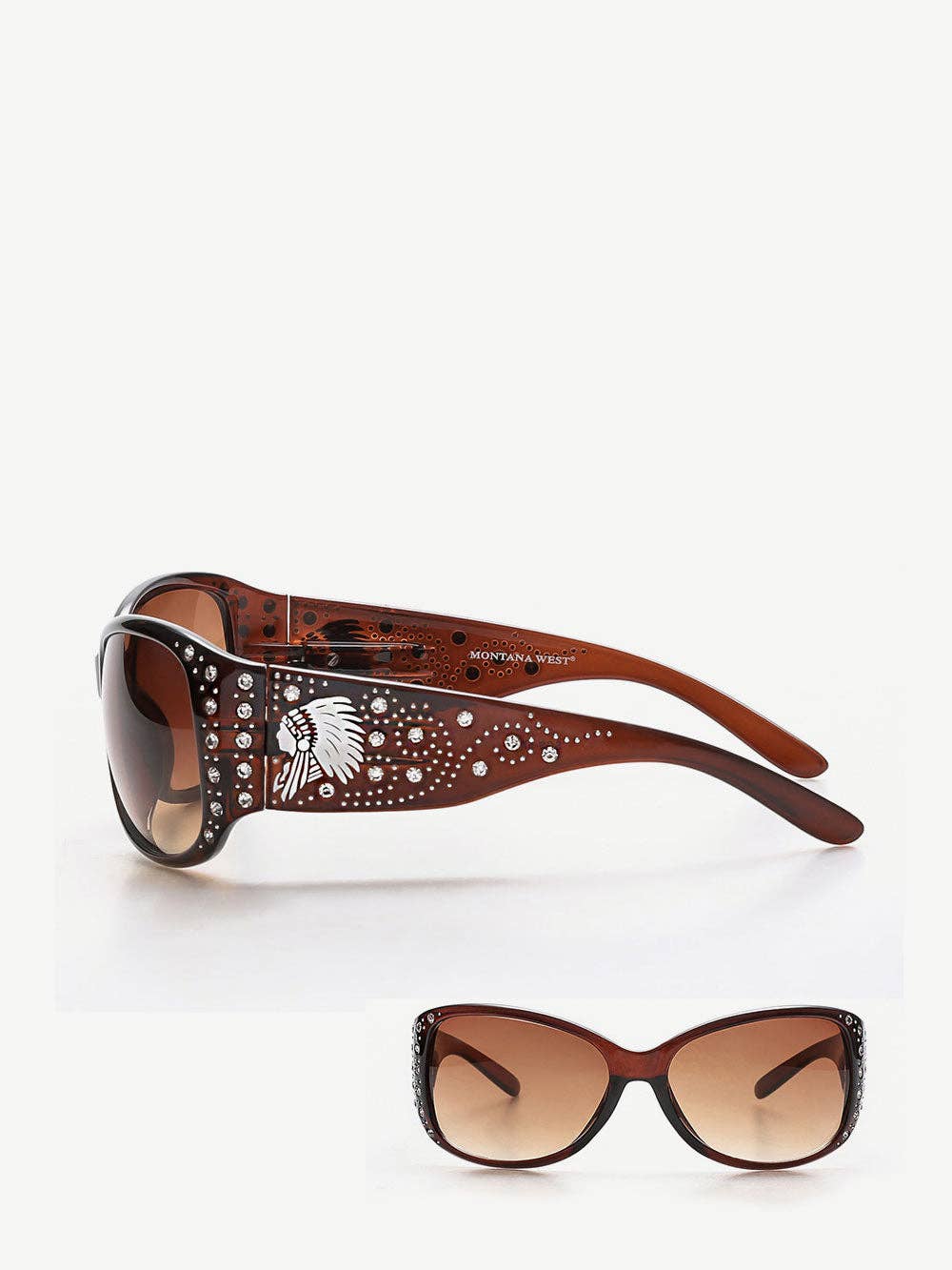Montana West Indian Chief Print Sunglasses
