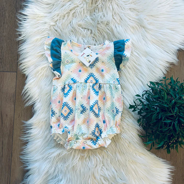 Desert Diamond Ruffle Romper