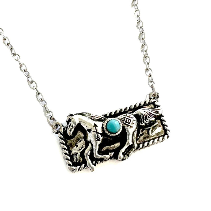 The High Desert Galloping Horse Necklace