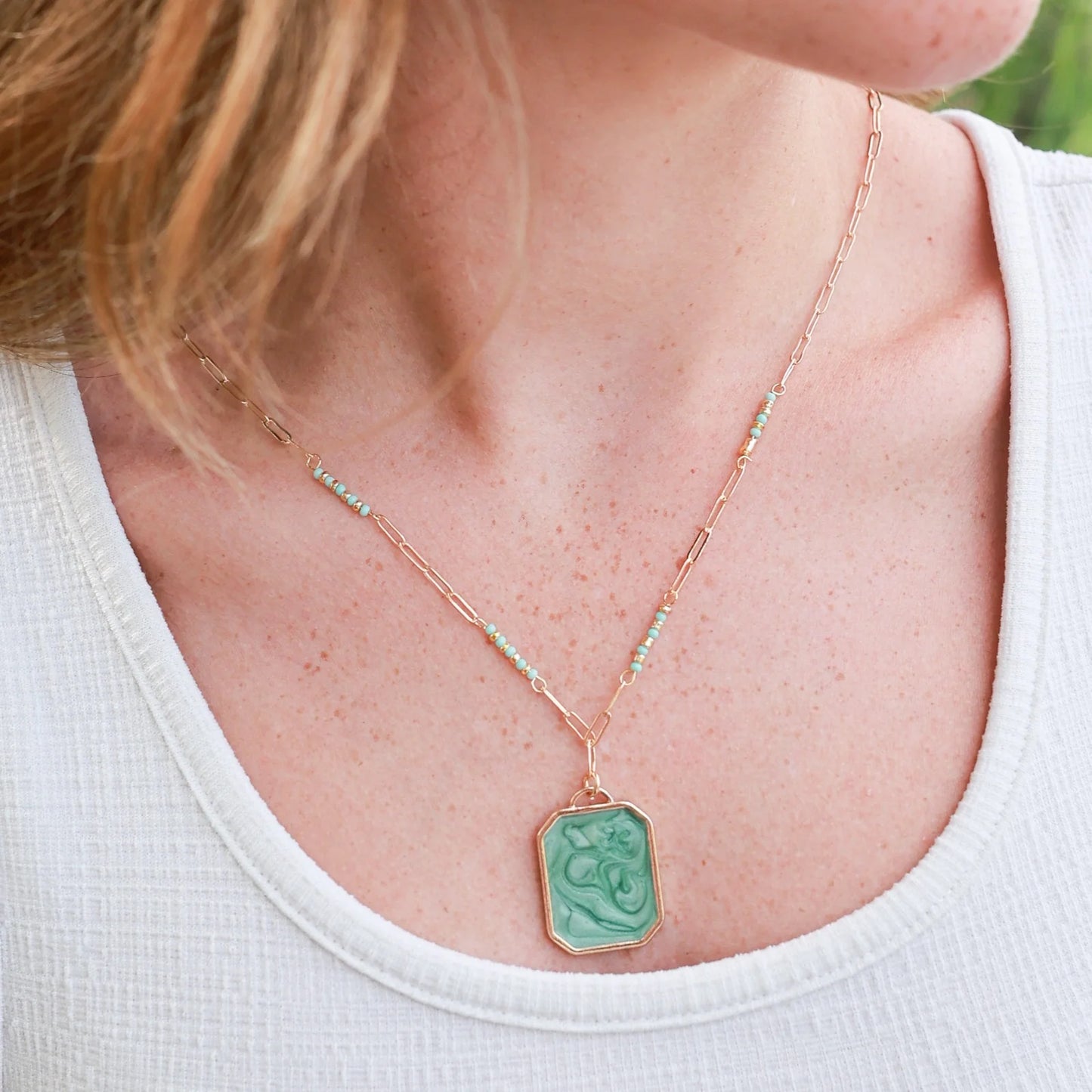 The Sagebrush Serenity Intaglio Necklace