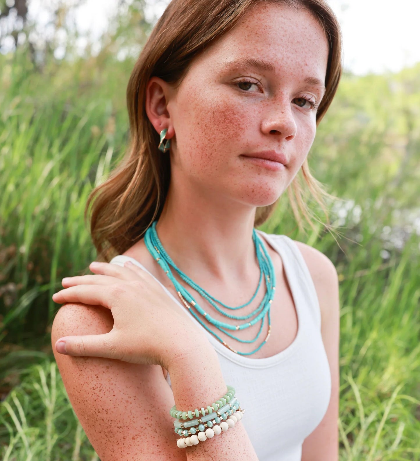 The Turquoise Tide Multi-Strand Necklace