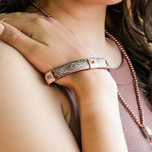 Painted Pony Copper Filigree Bracelet
