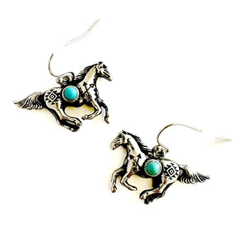 The High Desert Galloping Horse Drops Earrings
