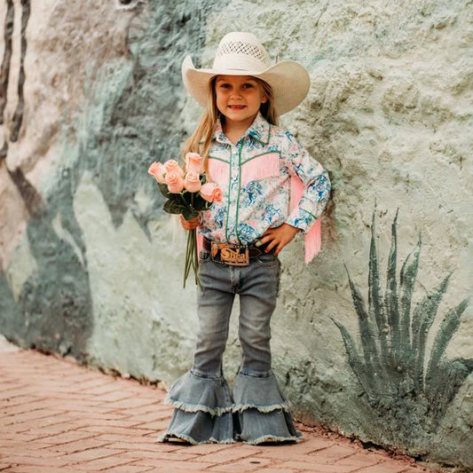 Floral Frontier Button Up