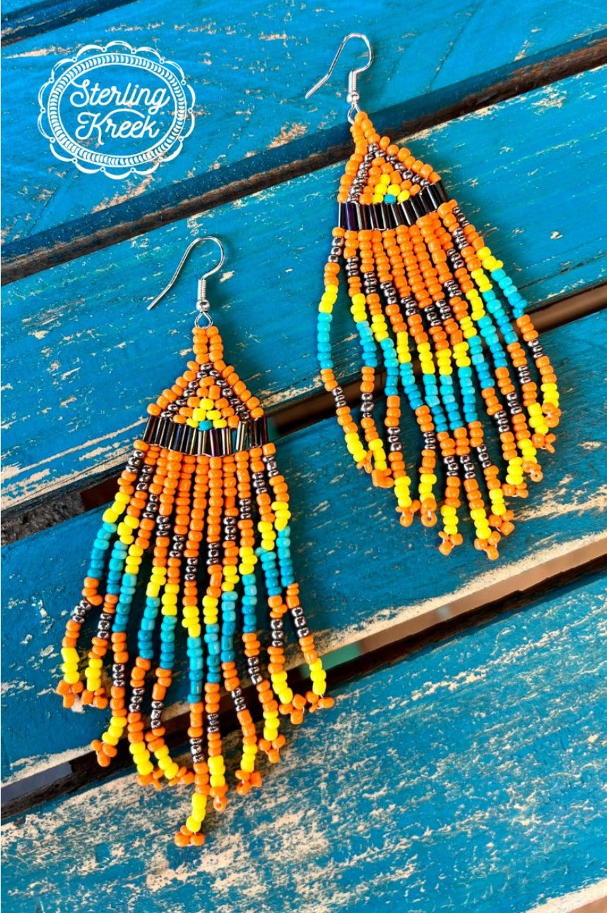 Sunset Dream Seed Bead Earrings