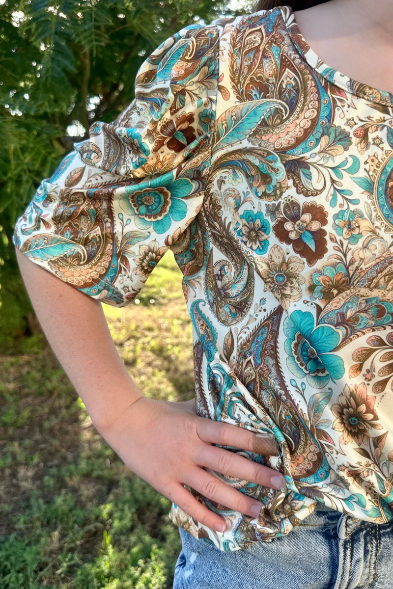 Better In Paisley Youth Top