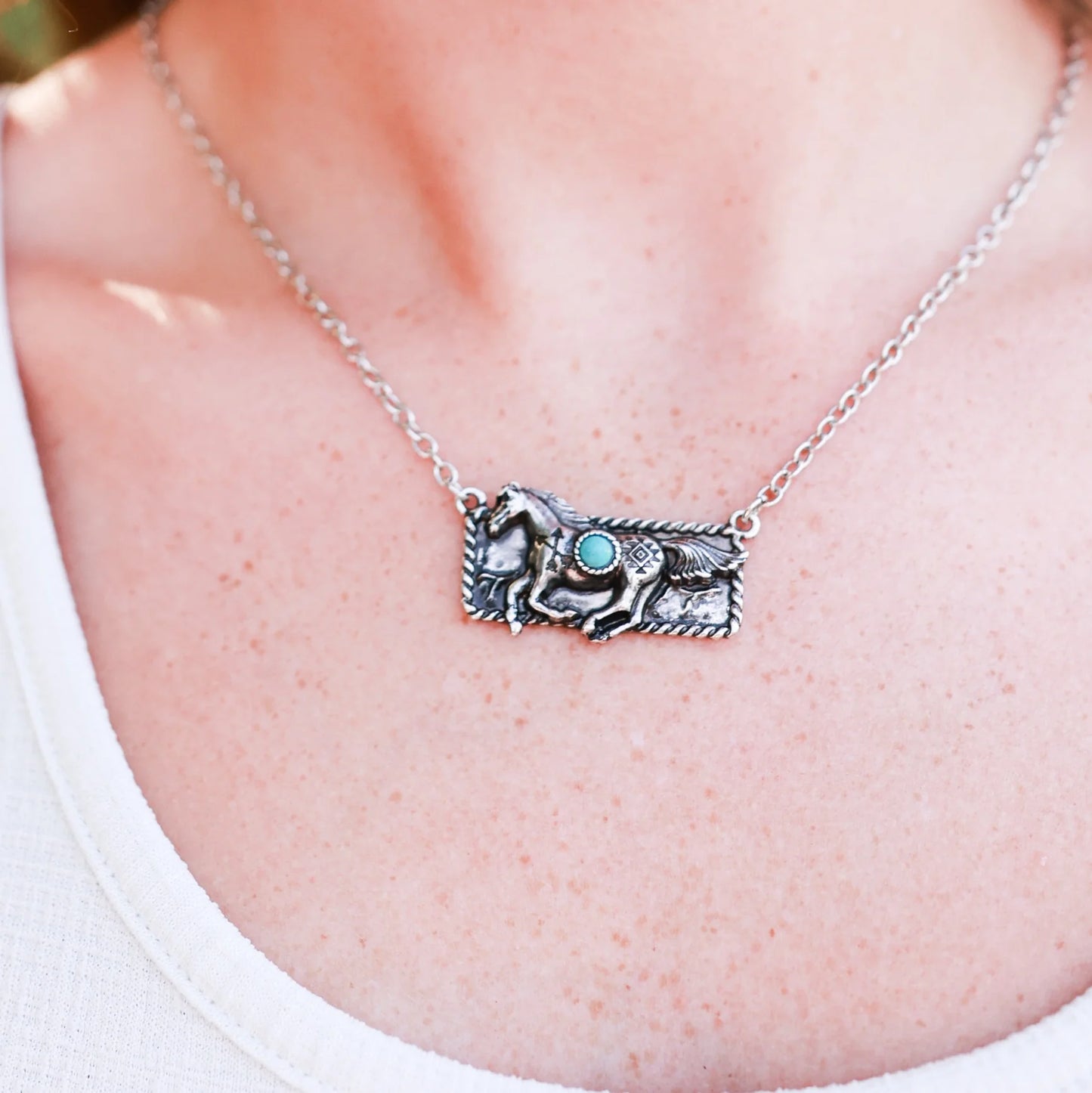 The High Desert Galloping Horse Necklace