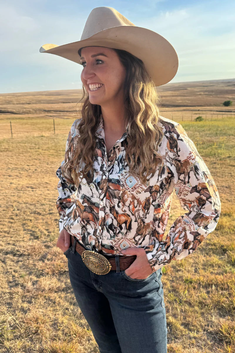 Open Range Button Up