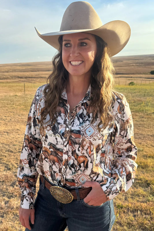 Open Range Button Up