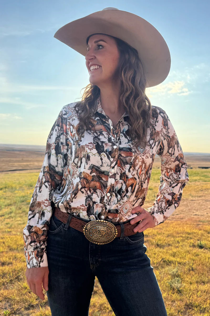 Open Range Button Up